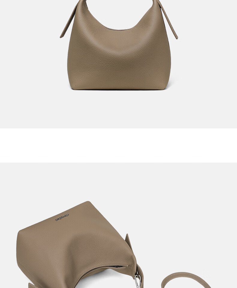 C.BANNER Top-Grain Leather Handbag, Women's Bag, Tote Bag, Shoulder Bag, Crossbody Bag, Light Luxury Brand, Birthday Gift for Girlfriend on May 20 9