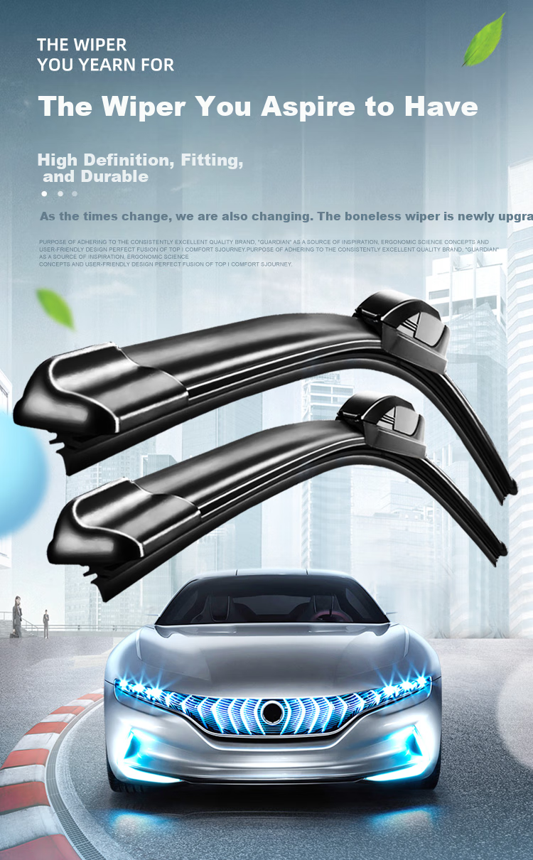 Aoye Windshield Wipers for Changan Yuetang V3 (2011-2018 Models), Frameless Design, Original Size Front Wiper Blades, 1 Pair, 24" + 14" 2