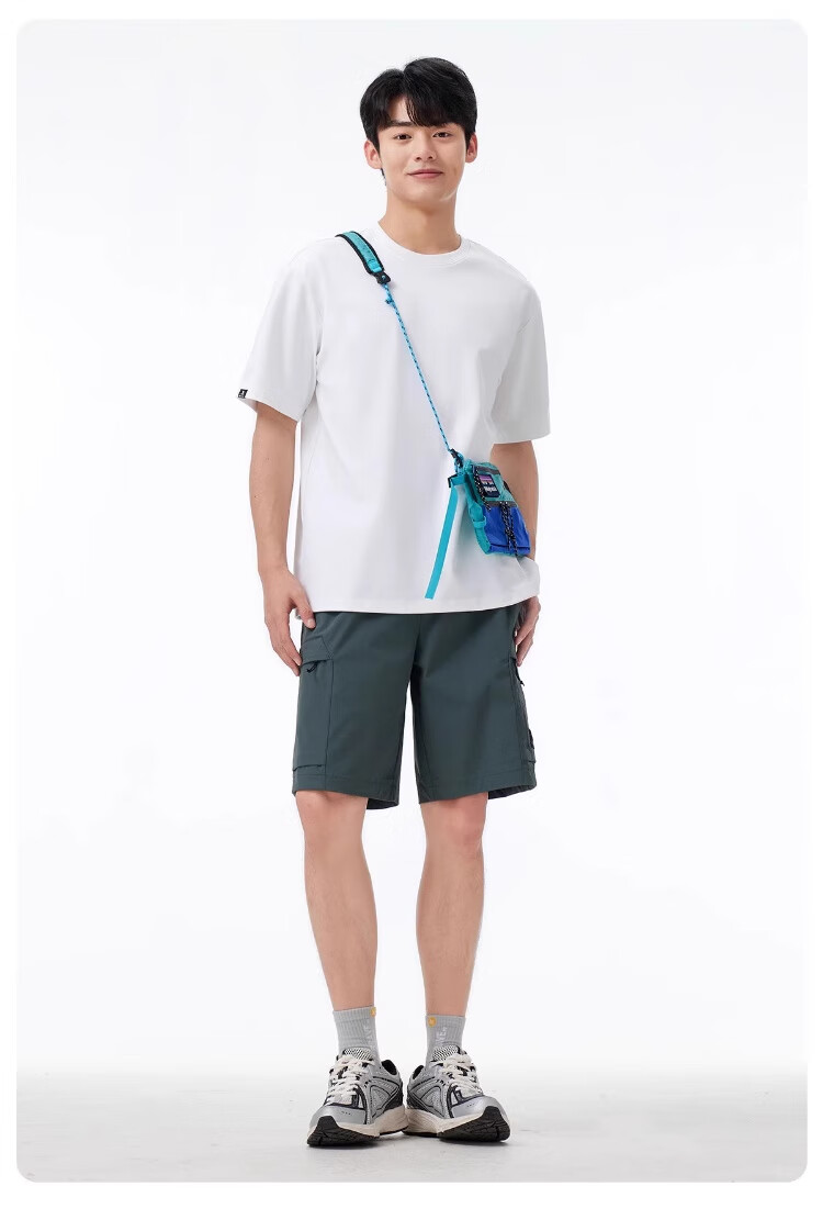 CAMEL Men's Round Neck T-Shirt, Loose-Fitting Solid Color Cotton Breathable Cool-Feeling Sports Short Sleeve Half Sleeve A25BAVV028 8