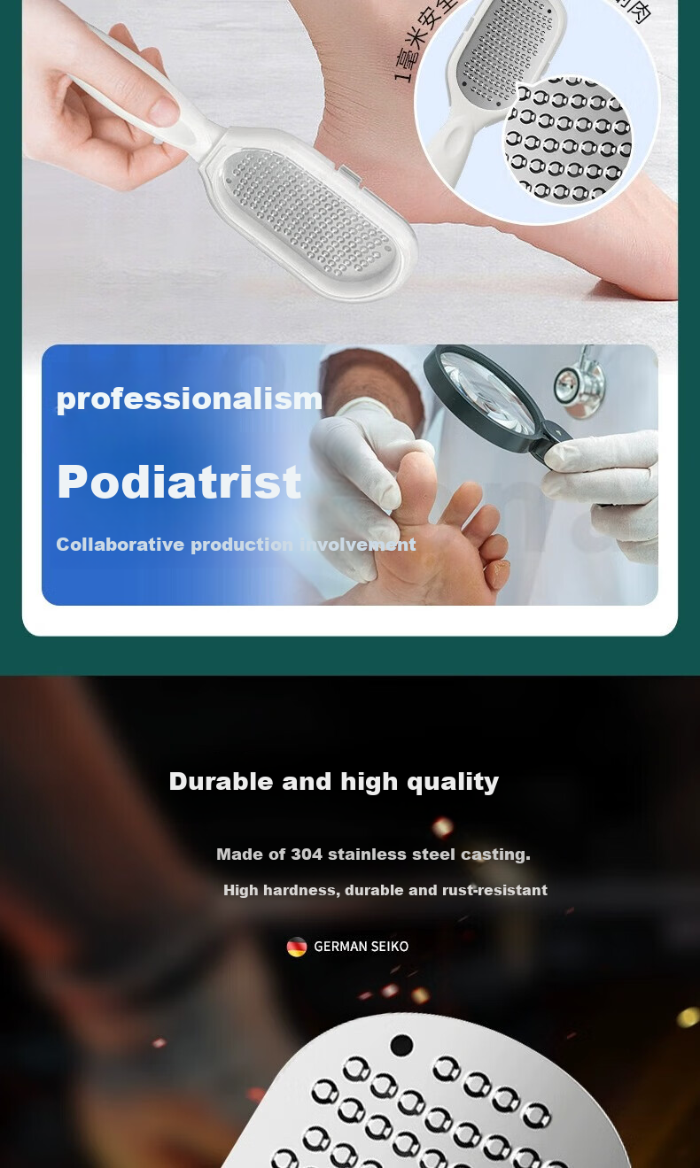 Haifeinuo Foot Scrubber, Pumice Stone, Callus Remover, Dead Skin Remover, Heel Scraper, Foot Exfoliator 4