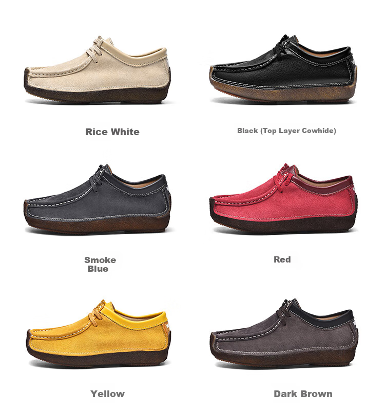 Walker Shop Aokasuo Women's Walking Shoes, Flat Leather Loafers, Comfortable Mom Casual Peas Shoes M012001 4