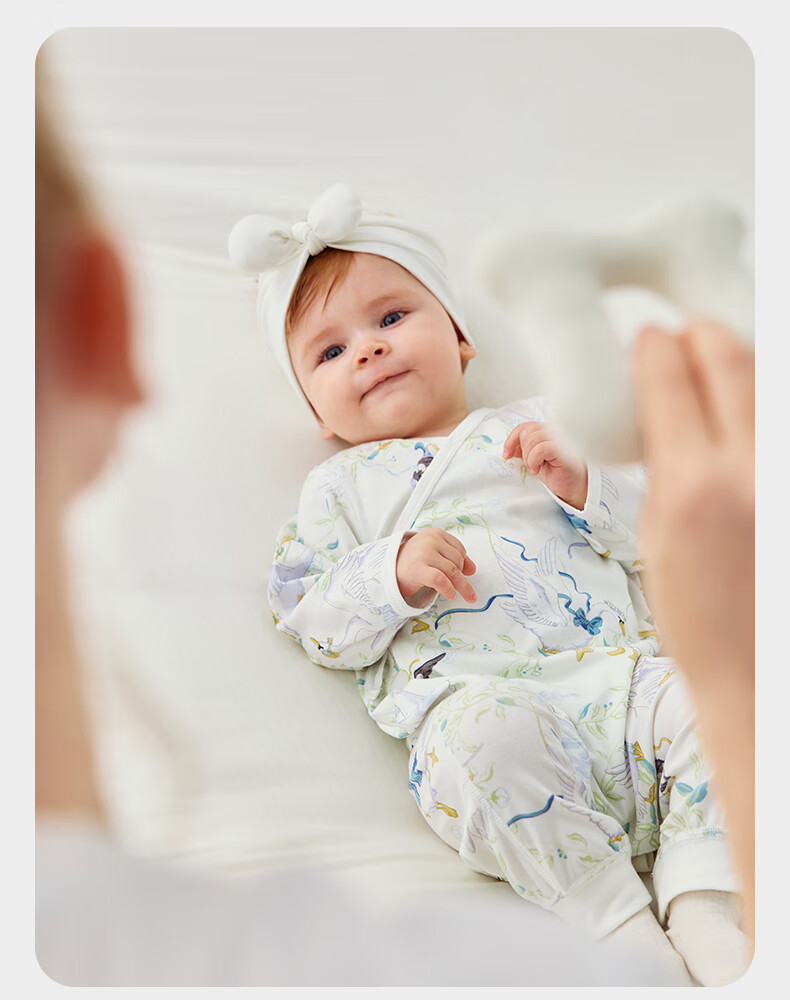 Babycare Camellia Onesie, Spring New Arrival Bodysuit, Newborn Romper, Baby Clothes, Sea Salt Blue, 66cm 16