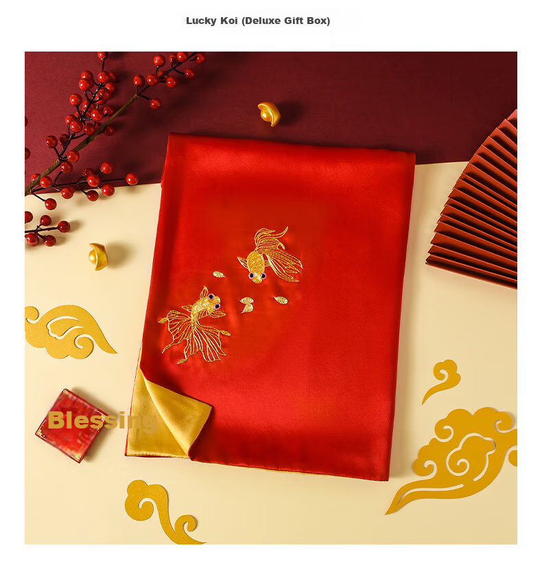 Hangsilu Suzhou Embroidery Silk Scarf for Women, High-Quality Mulberry Silk Embroidered Gift Box, Holiday Gift for Mom, Birthday Present for Elders 33