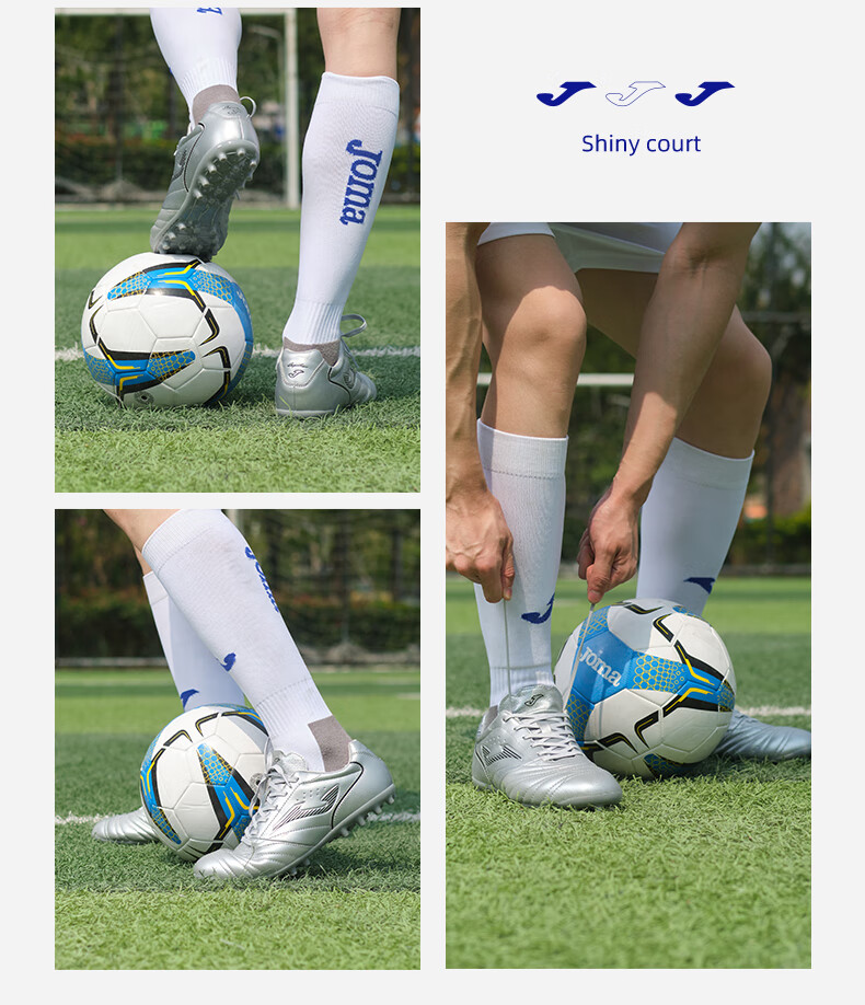 JOMA Kangaroo Leather Soccer Shoes for Men, Women, Adults, Teenagers And Children MG Short Studs Competition Football Training Shoes White Size 42.5 6