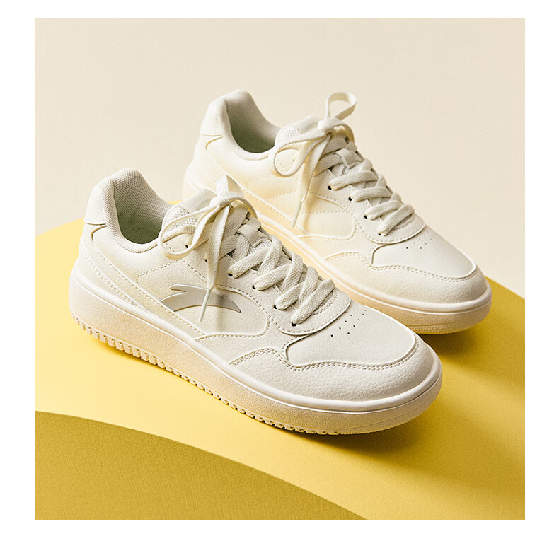 Anta Light Step V2 Women's Sneakers Summer Breathable Casual Couple Simple White Shoes Soft Sole Comfortable Thick Sole Height Increasing Shoes 20