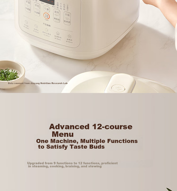 Joyoung Home 5L Dual Inner Pot Rice Cooker with Crystal Diamond Inner Pot for Stewing Soup, Cooking Porridge, Cooking Rice, Electric Pressure Cooker with Deep Soup Inner Pot, Multifunctional High-Pressure Stewing And Cooking Pot Y-50H115 16