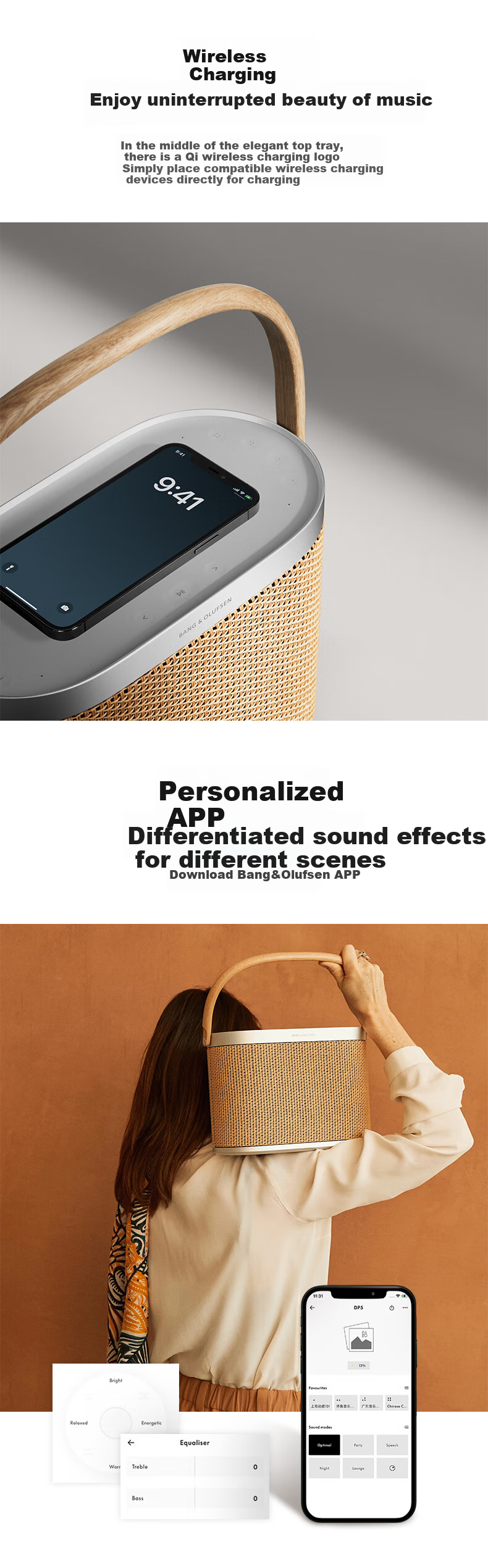 B&O Beosound A5 Portable Speaker, Danish Bo Bluetooth Speaker, Computer Speaker, Nordic Woven Version, Mid-Autumn Festival Gift [Gong Jun Endorsed] Present 6