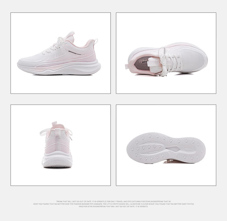 Warrior Official Women's Summer Flyknit Sports Shoes 2026 Women's Running Shoes White Pink (Leather) Size 37 16