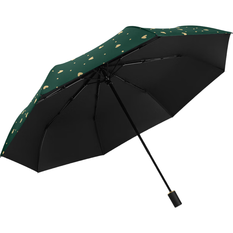 MAYDU Large Folding Sun Umbrella, UV Protection, Dual-Use for Sunny And Rainy Days, Durable M3051 Black