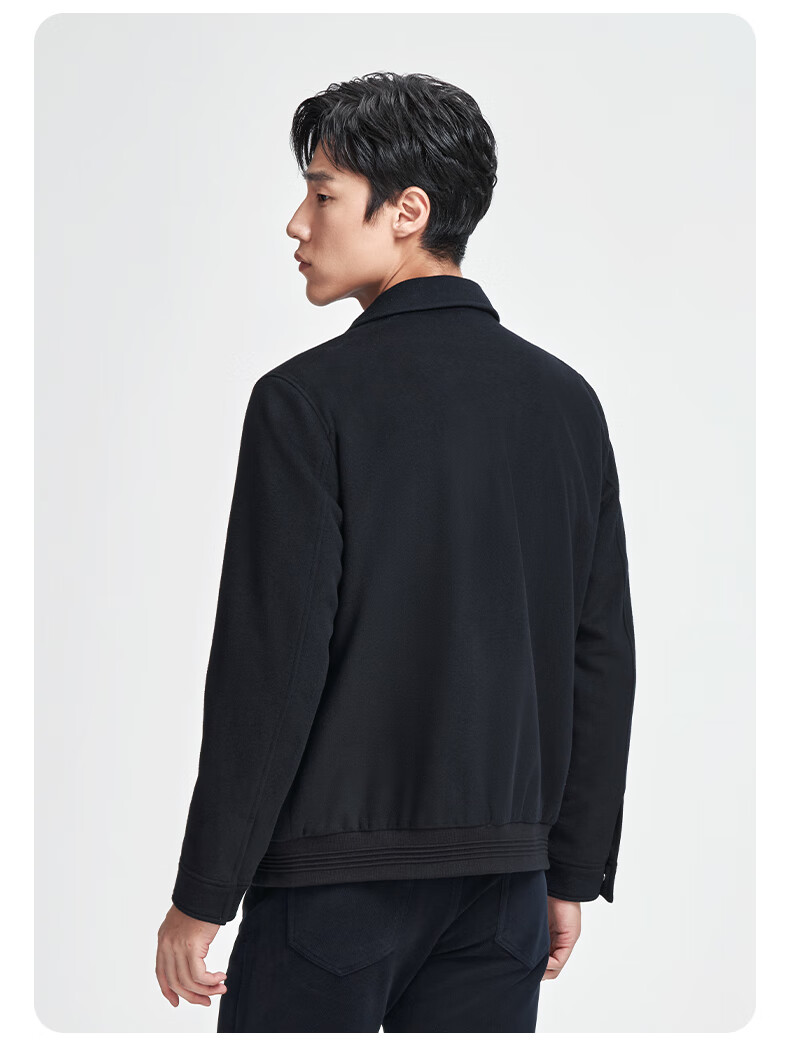 Goldlion [Cashmere Filling] Autumn Winter Jacket, Thickened Lapel, Warm Business Casual Coat for Men, Navy Blue-95L1 2XL 13