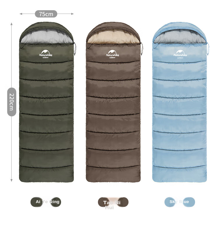 Naturehike Nuoke U Series Envelope Sleeping Bag with Hood for Adults, Outdoor Camping Sleeping Quilt, Splicing, Thickened, Cold-Resistant And Warm Sleeping Bag 11