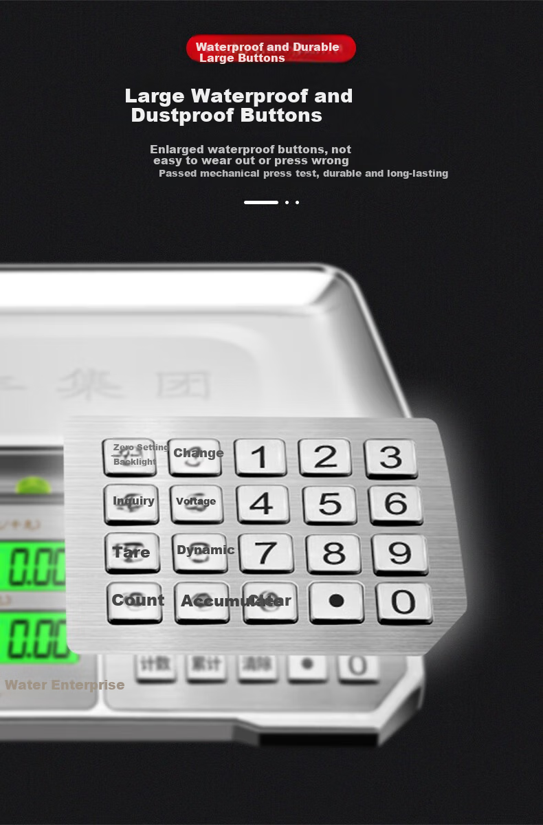 Kaifeng Electronic Scale, Commercial Small Pricing Platform Scale, 30kg High-Precision Weighing Scale, for Market Vendors And Street Vendors to Calculate Weights 2