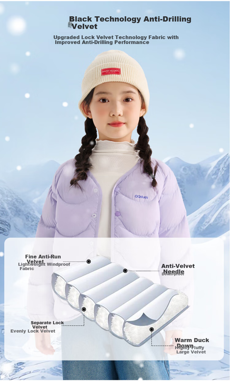 QQ DUCK Children's Lightweight down Jacket, Boys' School Uniform Essential, Warm Coat for Girls, Inner Liner for Winter Clothing 5