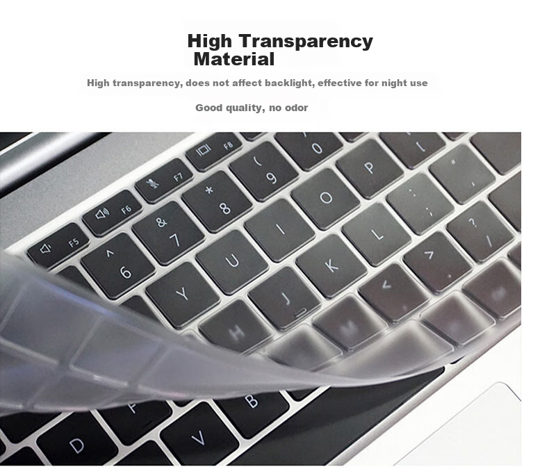 Aigo Keyboard Cover for Huawei MateBook D14/D15 2022/2021 Laptop, Ultra-Thin High-Transparency TPU Invisible Protective Film, Dustproof And Waterproof 3