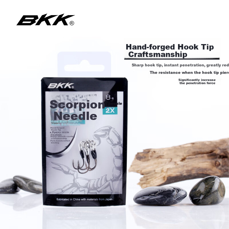 BKK Lure Hard Bait Single Hook Hand-Rolled Hook Point Fishing Hook for Snakehead Fish And Topmouth Culter Fish Spiny Needle