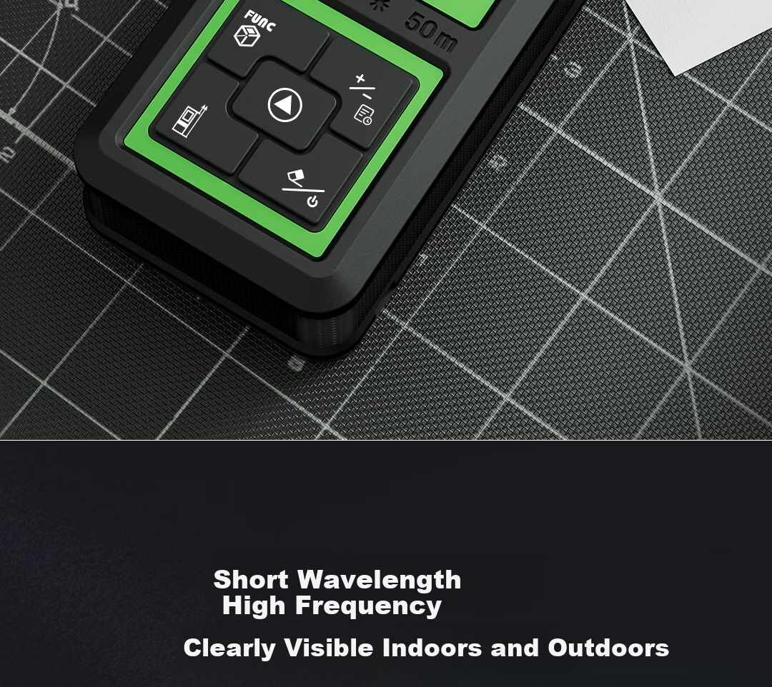 Deli Green Light Rangefinder, Outdoor Handheld Infrared High-Precision Electronic Laser Ruler, Outdoor Room Measuring Device, 50m 7