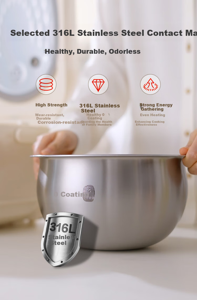 Liven Rice Cooker, Zero Fluorine Titanium Enamel Non-Stick Inner Pot, 3L Capacity, Small Household Electric Rice Cooker for 4-5 People, Smart Reservation Porridge Cooker And Rice Cooking Pot FB-D3568 3