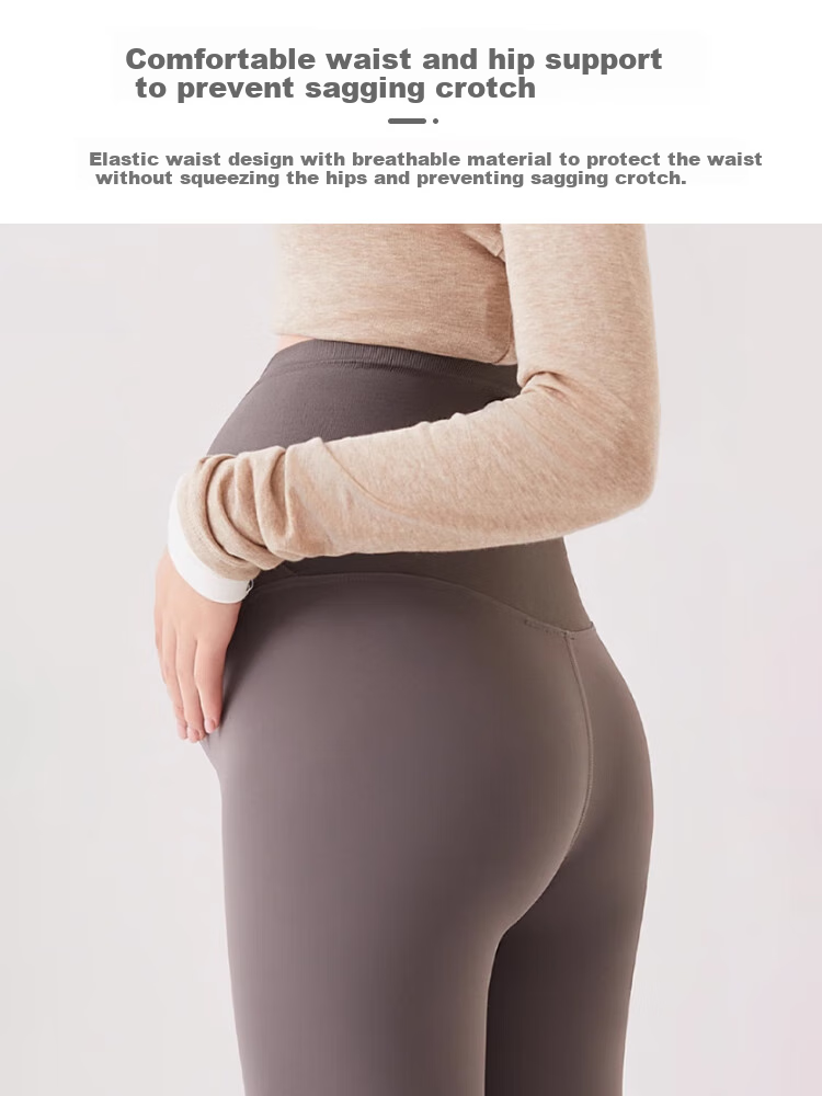 9I9 Maternity Pants Winter Fleece-Lined Wearable Loose-Fitting Wide-Leg Trousers for Pregnant Women, Adjustable Casual Pants A122 Black L 11