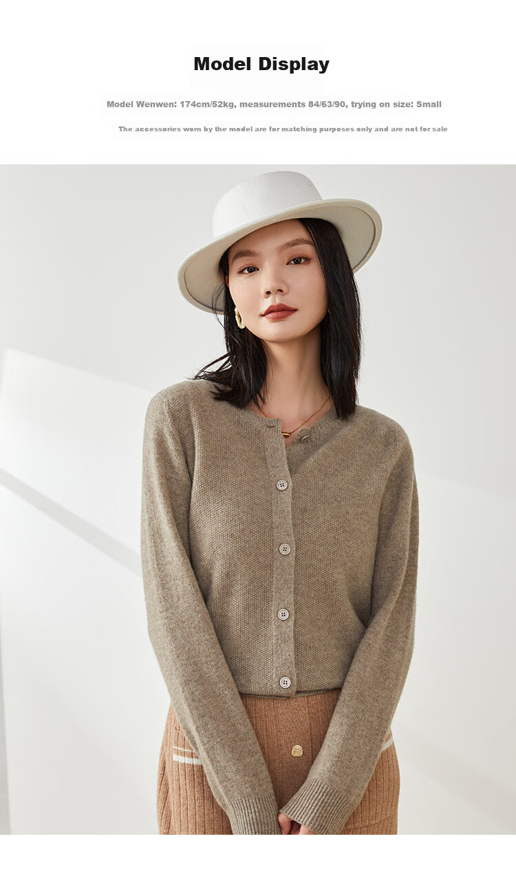 Jinju 100% Merino Wool Seamless Knit Cardigan, Autumn And Winter Classic Versatile Sweater Coat, Pure Wool Sweater for Women, Yellow-Green, Size L 21