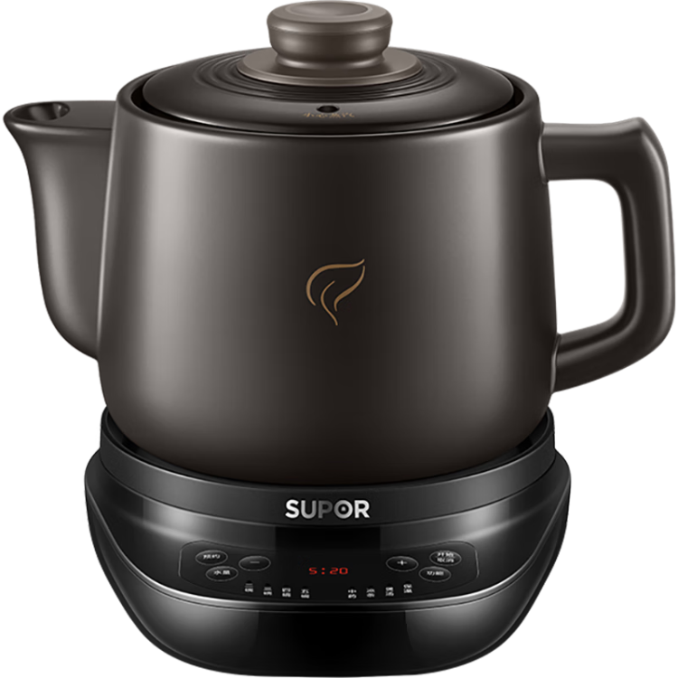 SUPOR 4L Decoction Pot, Chinese Medicine Pot, Electric Sand Pot, Health Pot, Dual-Purpose for Cooking And Decoction, Fully Automatic, Home Use, 600W Variable Frequency, Separate Design, SW-40Y09