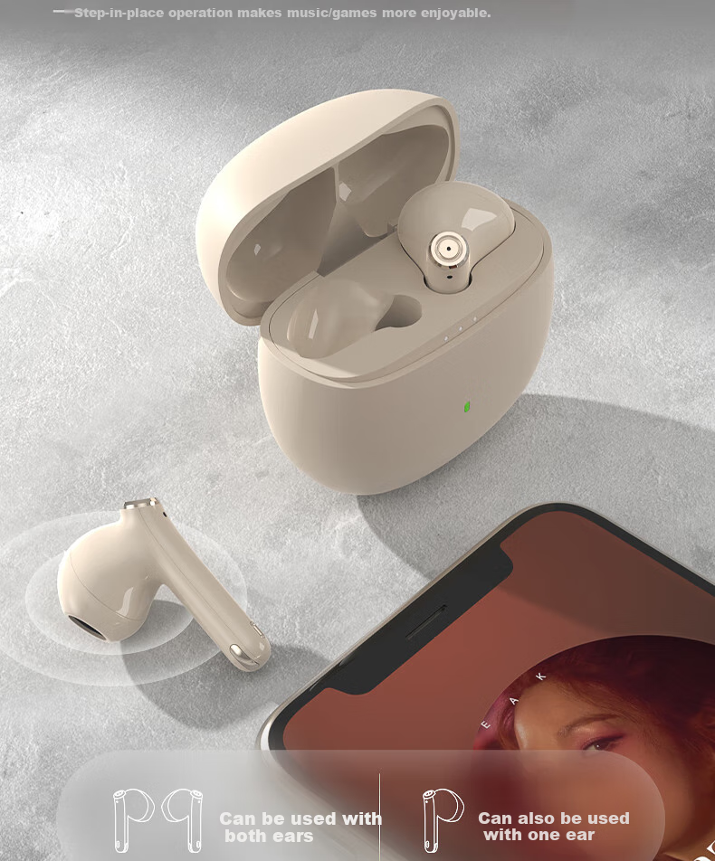IKF Find Air5 LDAC True Wireless Bluetooth Earbuds Music Sports Semi-In-Ear Gaming Low Latency Dual Host Bluetooth 6.0 Classic White 26