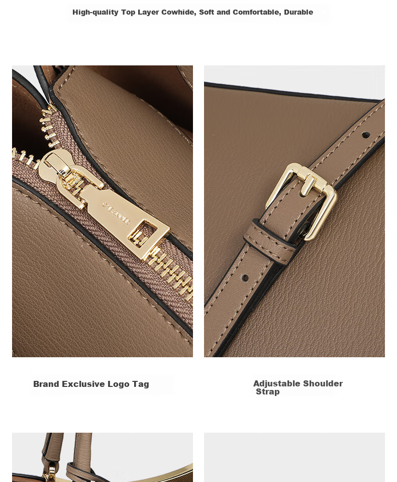 C.BANNER Leather Handbag, Women's Bag, Tote Bag, Large Capacity, Shoulder Crossbody, High-End Birthday Mother's Day Gift, Practical Present for Mom 3