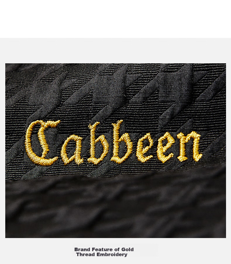 CABBEEN Houndstooth Texture Jacket 24 Autumn Coat LOGO Embroidery Streetwear Coal Black 01 52 21
