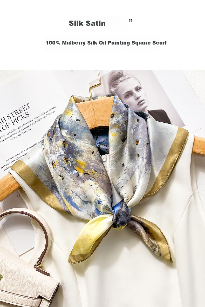 Hangsifu Silk Scarf, Mulberry Silk Neck Warmer for Autumn And Winter, Practical Birthday Gift Box for Wife, Mother, And Wome 1