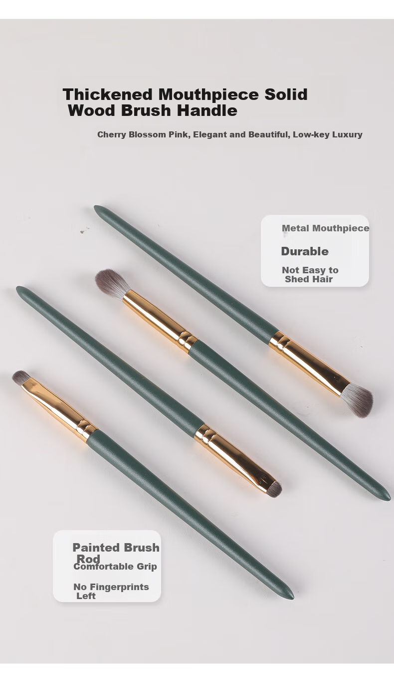 Dongyiyanxuan New Year Gift Eye Makeup Brush Set (4-Piece), Eyeshadow Brush, Blush Brush, Lip Brush, Holiday Gift for Girlfriend 4