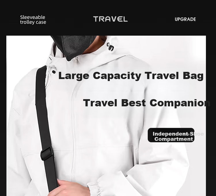 Lehuolvxing Fitness Bag with Wet And Dry Separation, Men's Travel Luggage, Large Capacity Handheld Sports Bag for Men, Short-Distance Business Trip Crossbody Backpack 2