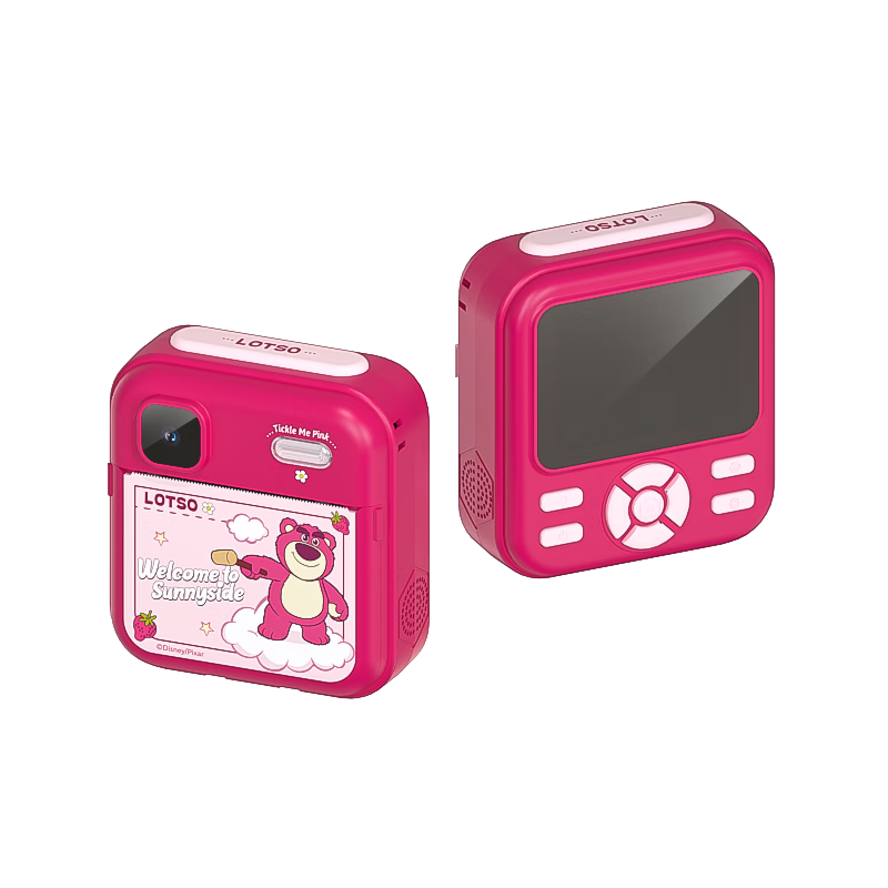 Disney Colorful Instant Camera for Children, Print Photos Directly, Toy for Boys And Girls, Birthday Gift, Strawberry Bear