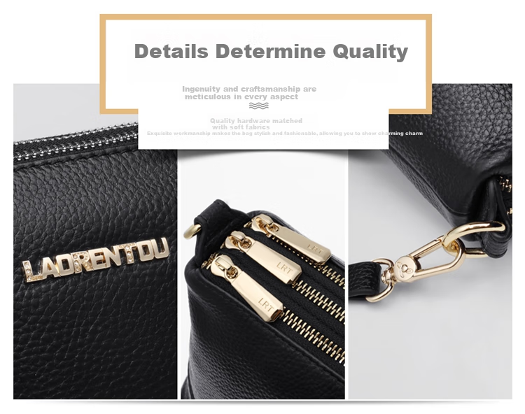Laorentou Top-Grain Leather Women's Handbag, Large Capacity Mom Bag, Shoulder Crossbody Bag, Girlfriend Valentine's Day Gift for Wome 4