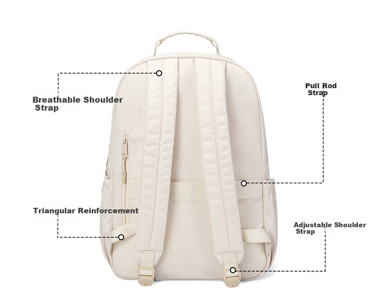 V.NINE Backpack for Middle And High School Students, Unisex Shoulder Bag for Grades 4-6, Large Capacity Schoolbag with 13/14-Inch Laptop Compartment 18