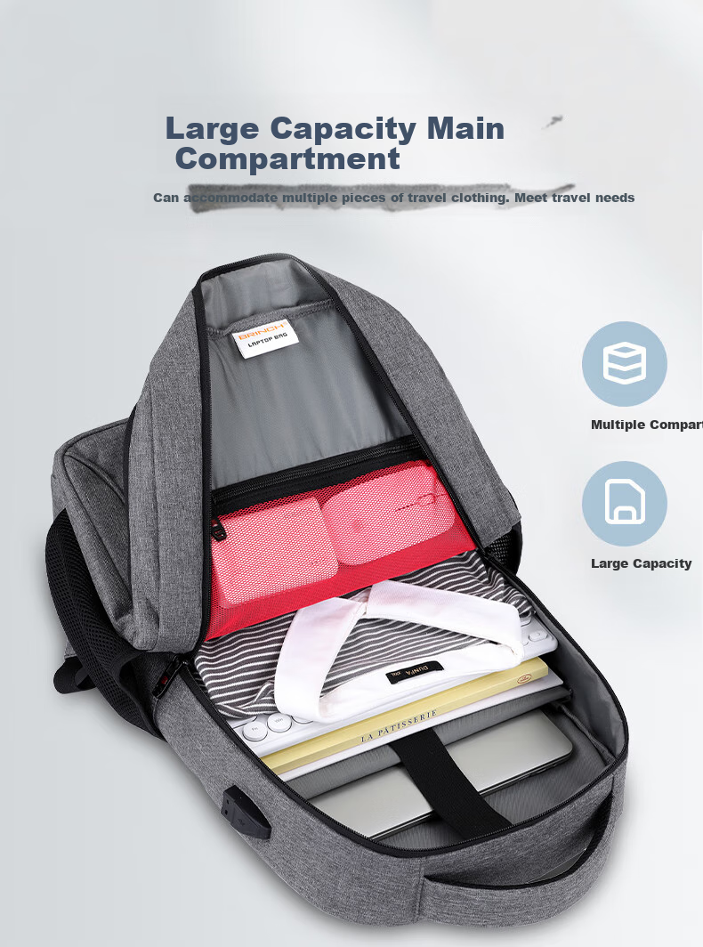 BRINCH Laptop Backpack, 17/18 Inch, Shockproof And Water-Resistant, for Business Trips, Travel, Commuting, Large Capacity 7