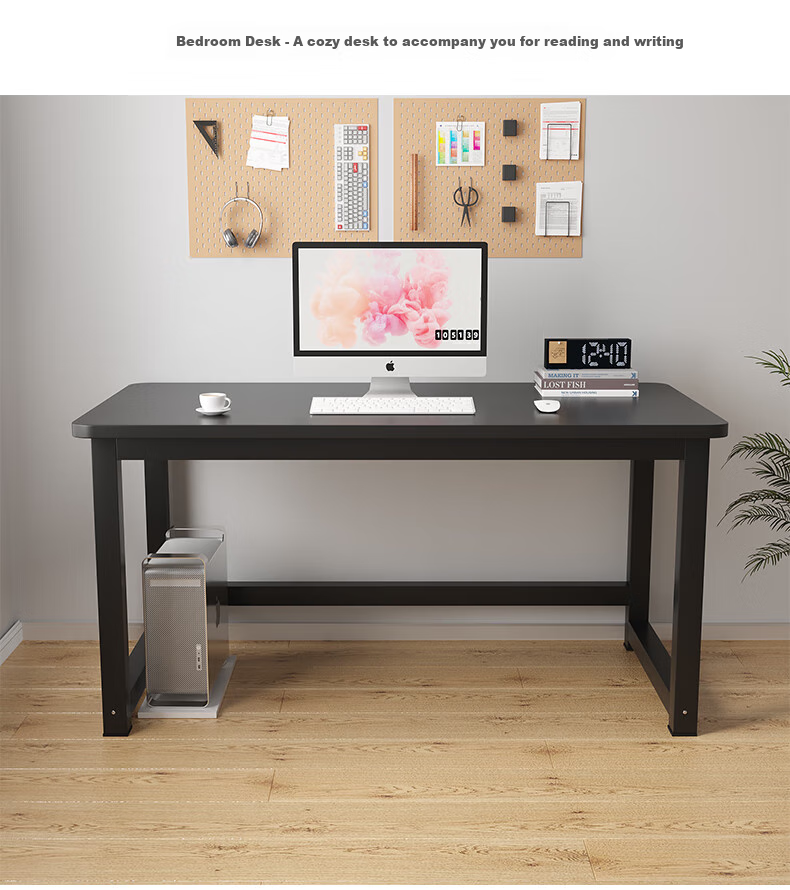 KULIN Computer Desk Home Desktop Writing Desk for Bedroom And Living Room, Simple Office Study Table, Walnut Color, 1.2 Meters 17