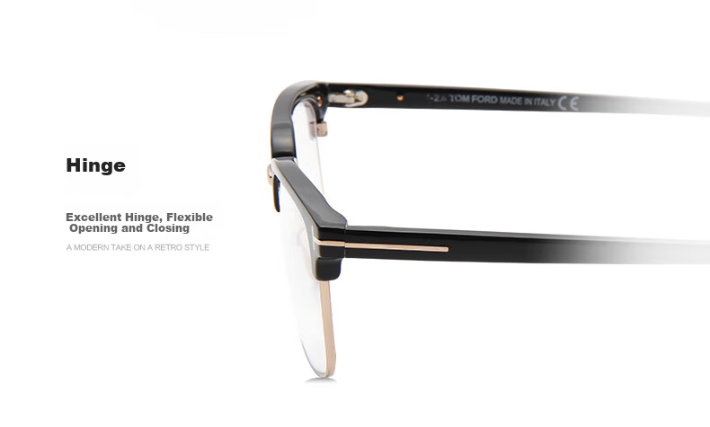 TOM FORD Eyeglass Frames for Men And Women, Optical Frames, Business Lightweight Anti-Blue Light Lenses, Glasses with Prescription Lenses, Eyeglass Frames TF5635 10