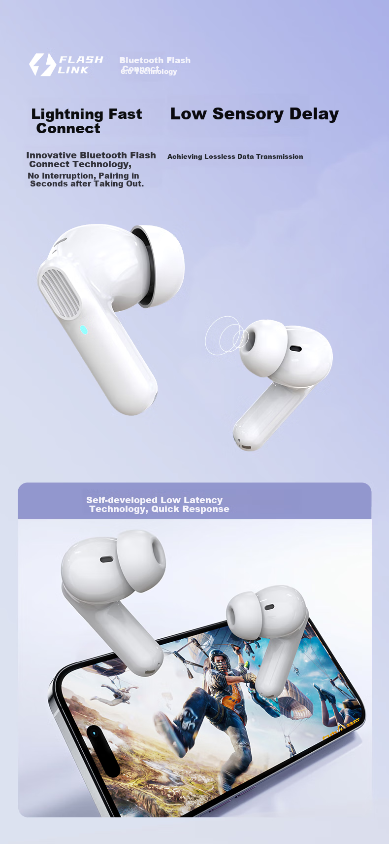 Lenovo Invests in Brand Yinengzhe In-Ear Headphones, Bluetooth Earphones for Music, Sports, Cycling, Online Classes, And Gaming, Compatible with Bluetooth 5.4, Suitable for Apple, Huawei, Xiaomi Phones, Gift 5