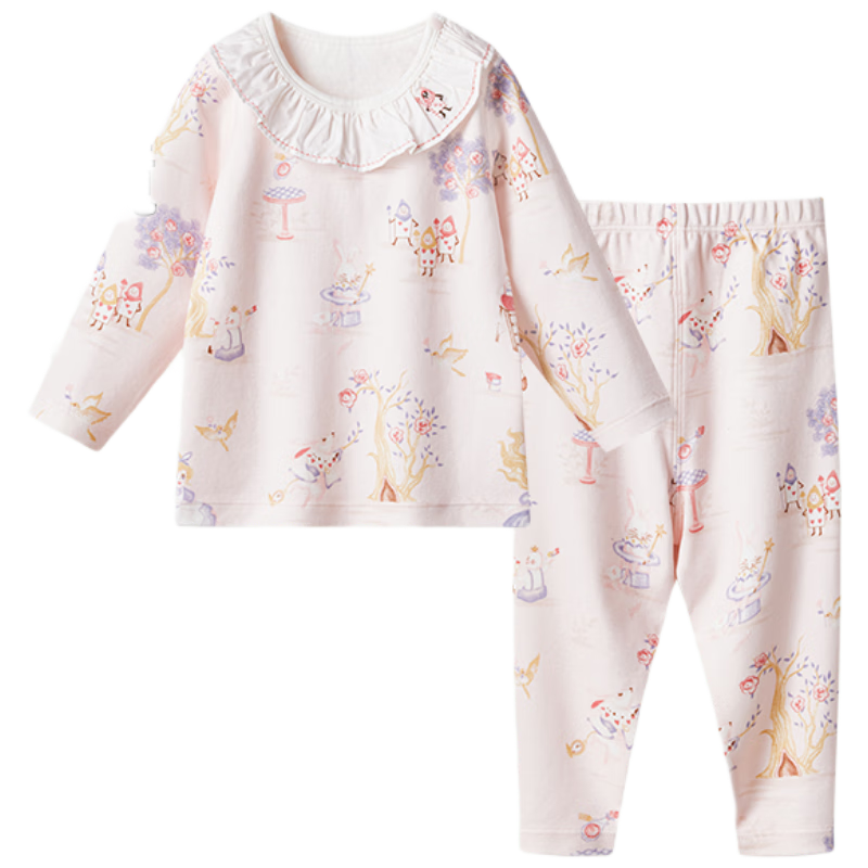 Beitaisi Children's Home Wear Set, Spring And Autumn Stylish New Design, Baby Pajamas, Pure Cotton Clothes, Class A Seamless, Boys And Girls