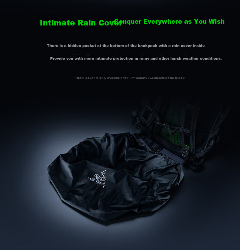 Razer Warrior Backpack V3 Colorful Edition, 16-Inch, Backpack, Waterproof And Wear-Resistant, Laptop Bag, Business Commute Travel, Large Capacity Student Schoolbag 7