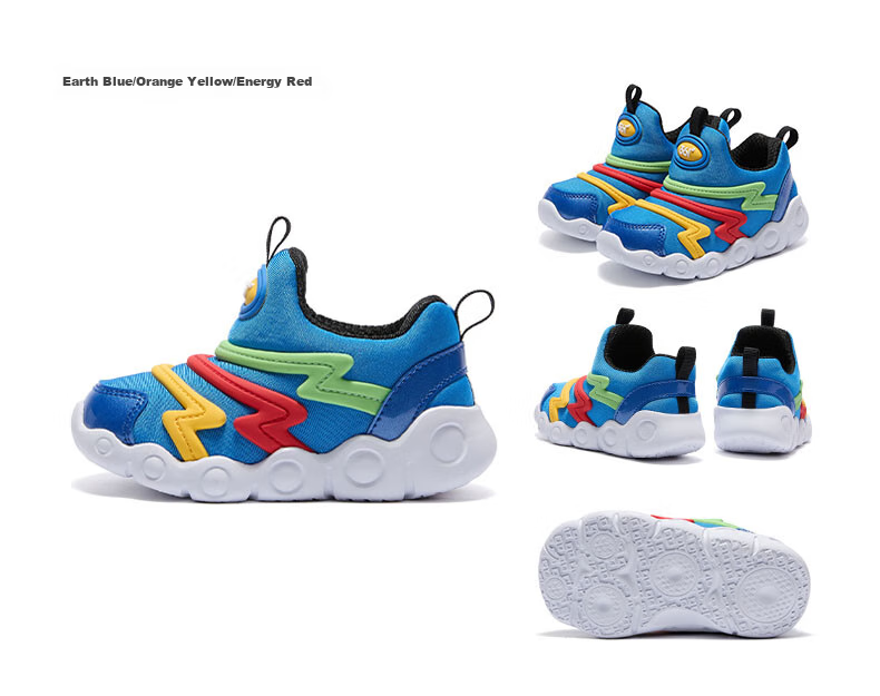 361° Children's Walking Shoes Spring And Autumn, Boys And Girls Soft Bouncy Caterpillar Shoes, Sports Baby Shoes, Blue Size 21 36