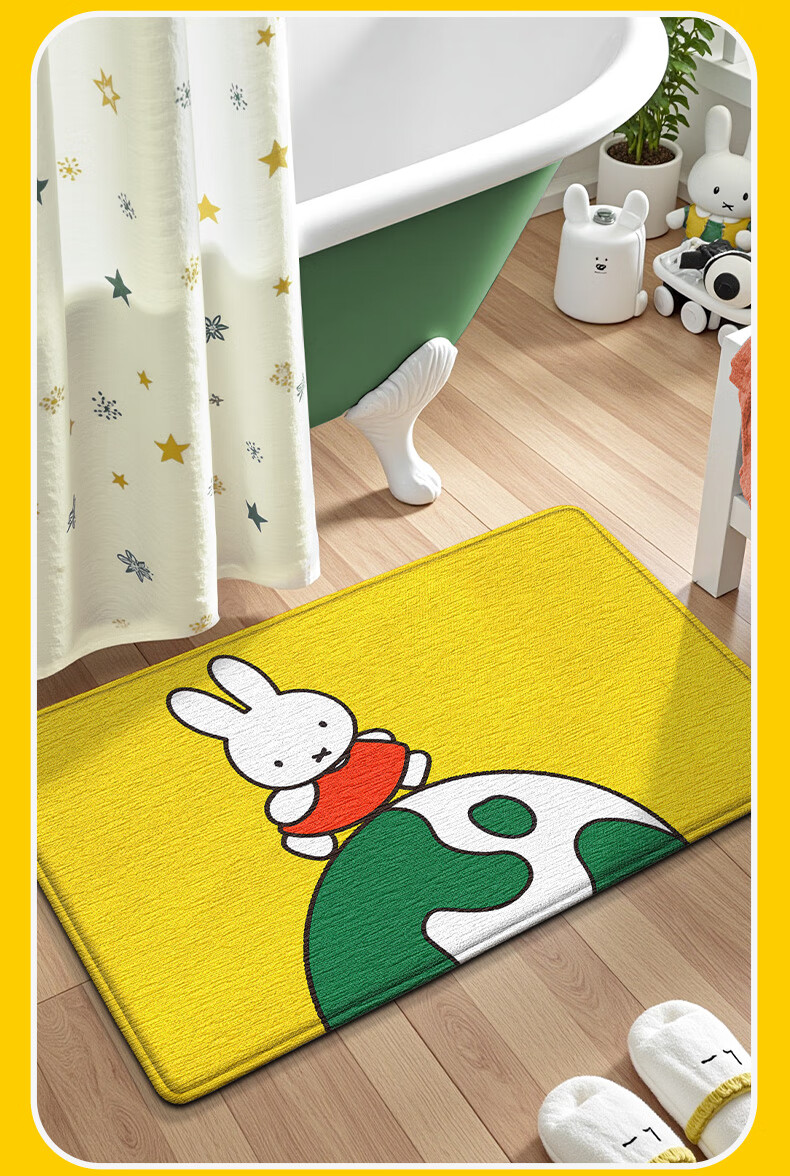 DeXi Doraemon Co-Branded Bathroom Mat, Toilet Foot Mat, Bathroom Entrance Absorbent Floor Mat, 40x60cm 5