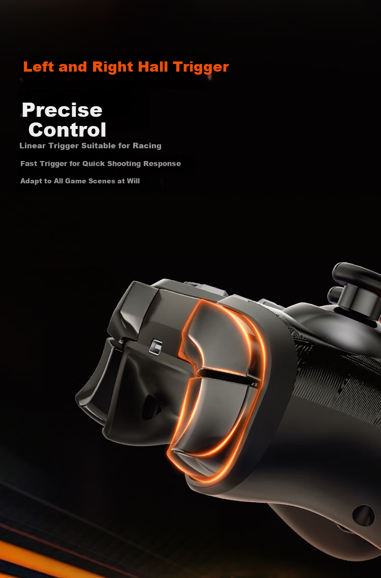 Lenovo S05 Wireless Game Controller Bluetooth Compatible with Xbox, Hall Trigger, Suitable for Switch 2, PC, Mobile Phone, Steam, Rescuer Dual Shadow Qijing Mingmo Yuanxu Zhuyou Black 8