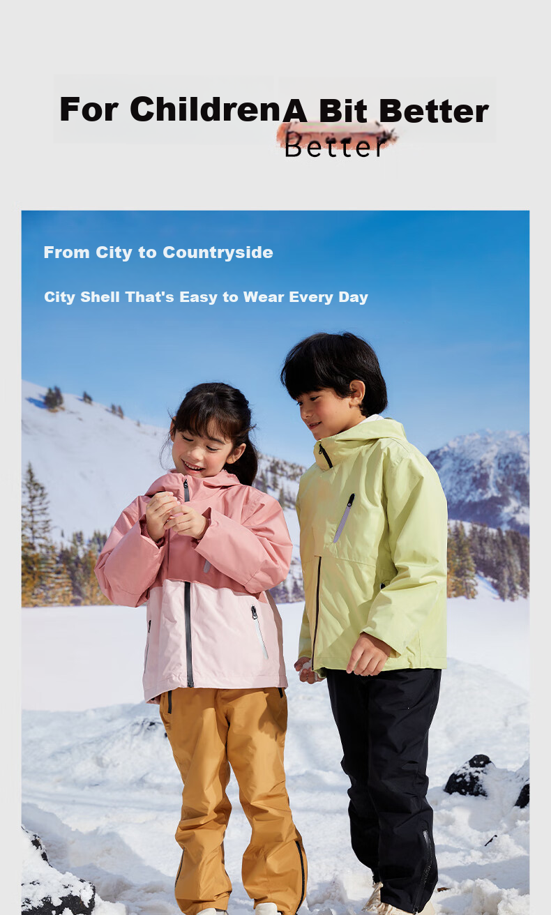HeyBetter Children's Three-In Fleece Jacket with Inner Liner, Waterproof, Windproof, And Stain-Resistant Autumn And Winter Coat for Temperatures -5° to 15°C 4