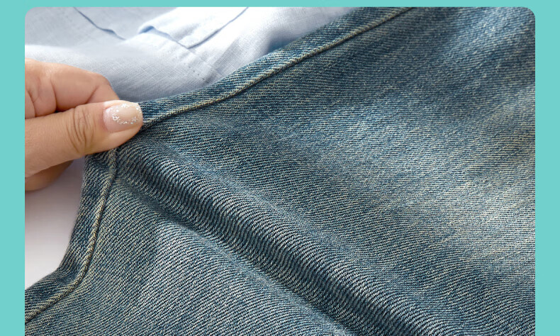 ESE-Y Straight-Leg Jeans for Women, New Spring 2025 Wide-Leg Trousers, Vintage Blue, Size 25 10