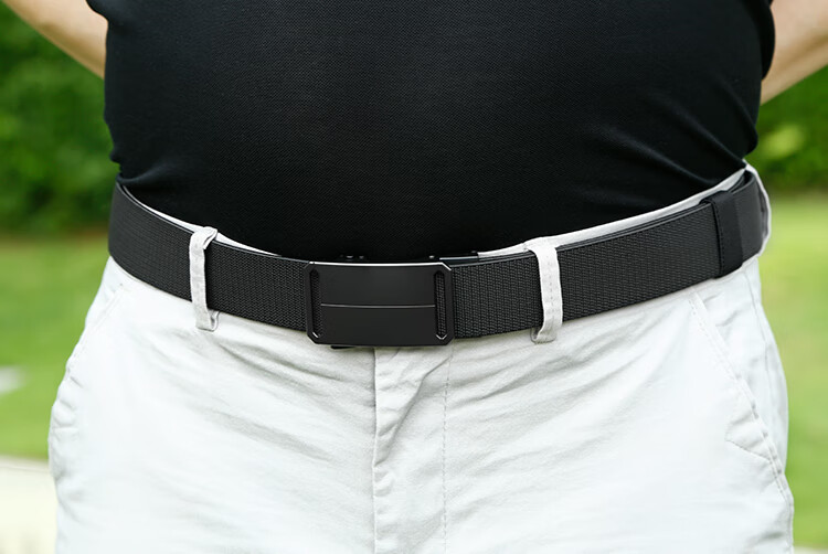 Gugeti Men's Leather Belt, Business Casual Automatic Buckle Waistband, Outdoor Military Training Tactical Elastic Belt, Gift for Me 1