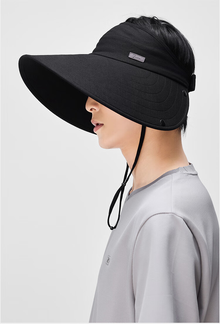 JIUMU Linen Sun Protection Hat, Men's Sun Hat, Sun Visor, Summer Hat, Face-Covering Cap, Neck-Protecting UV-Resistant Hat 15