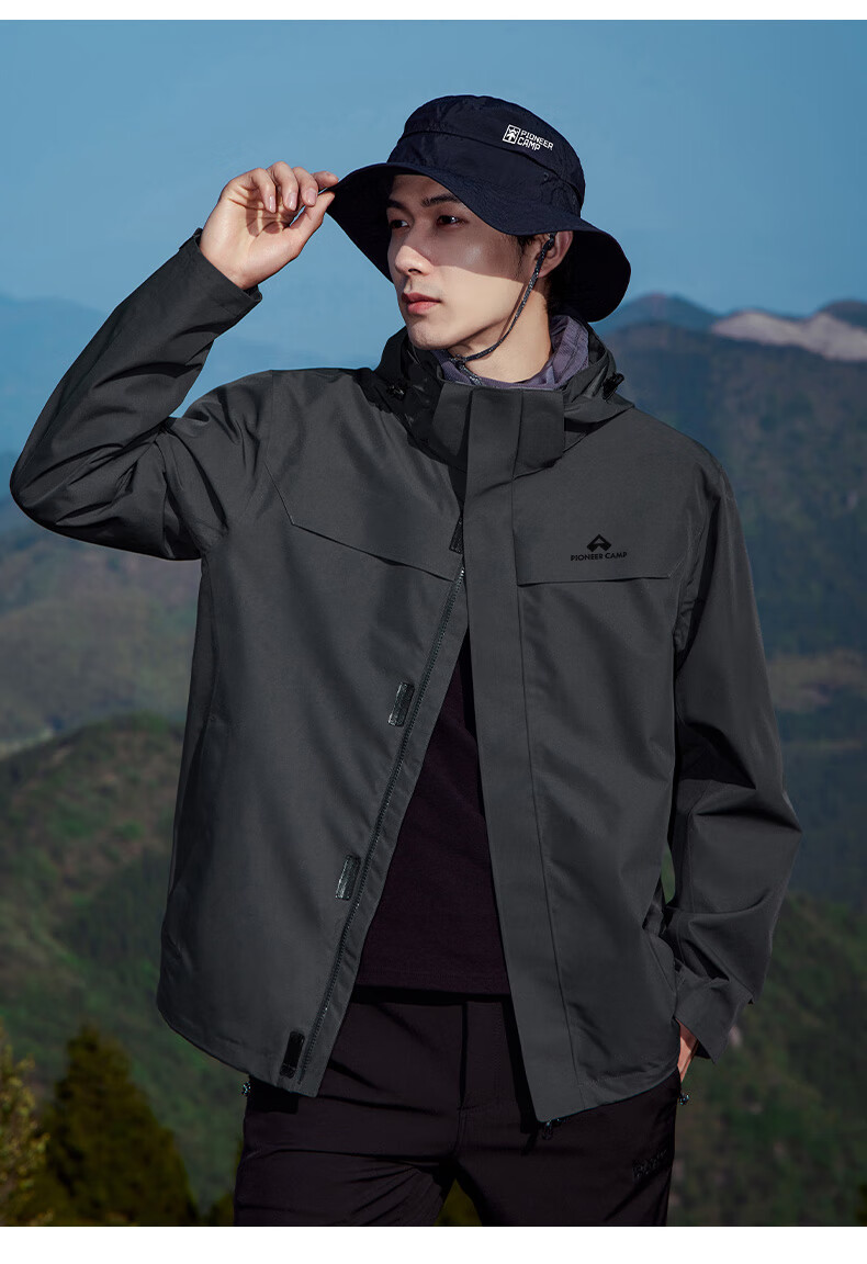 Pioneer Camp Zhuque Hardshell Jacket for Men, Spring And Autumn Outdoor Hiking Mountaineering Coat, Windproof Waterproof Outerwear 21