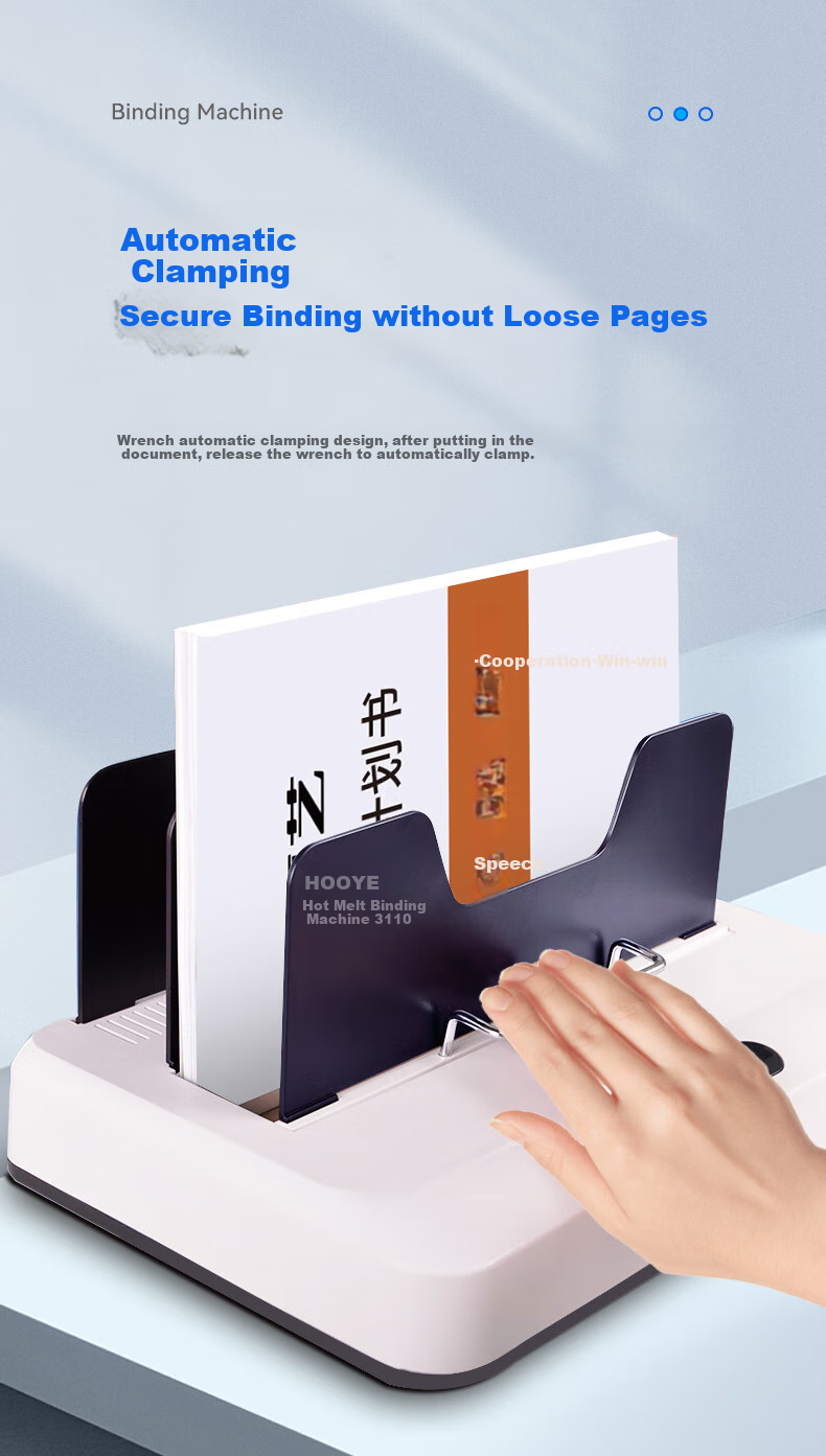 HOOYE Thermal Binding Machine Contract Tender Document Financial Voucher Thermal Binding Machine for Binding 600 Pages 3110 5