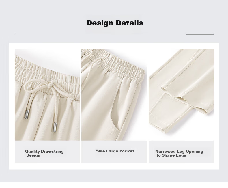 Baleno Wide-Leg Cropped Banana Pants for Women, Spring And Autumn 2025 Trendy Fashion Casual Versatile Simple American-Style Sweatpants 6