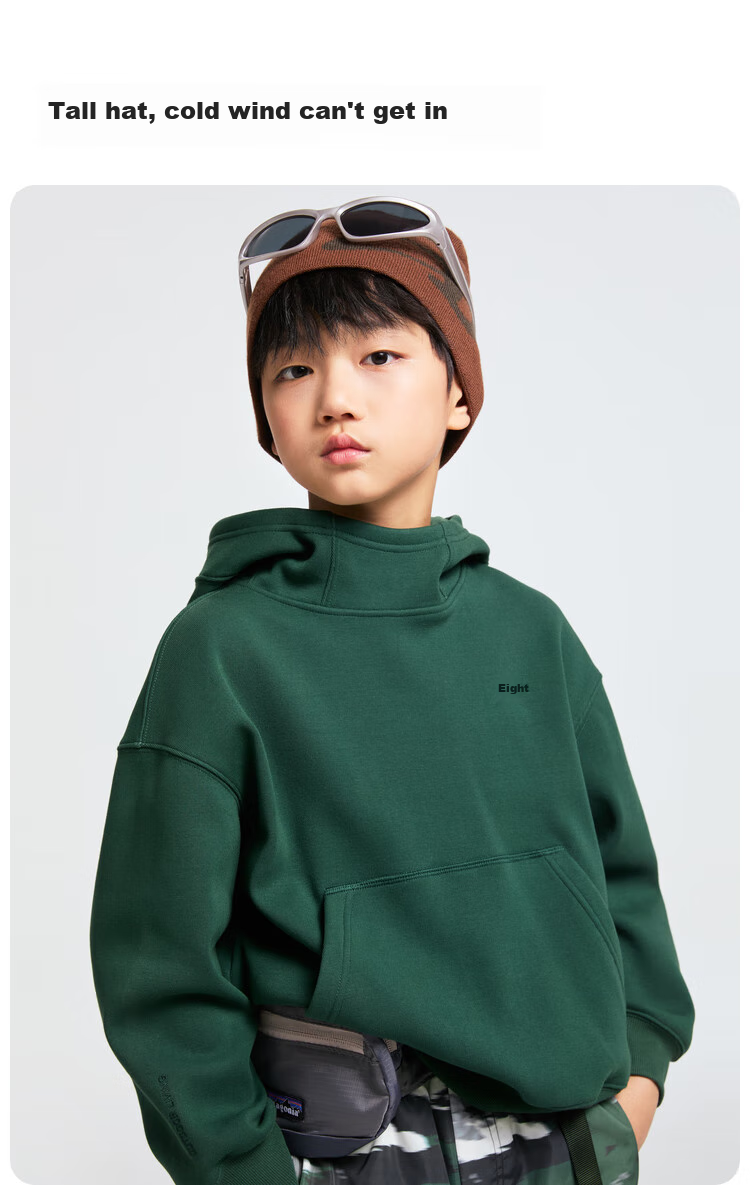 Annil Children's Clothing Hooded Sweatshirt for Boys And Girls, New Winter 2024 Style, Black, Size 140 4